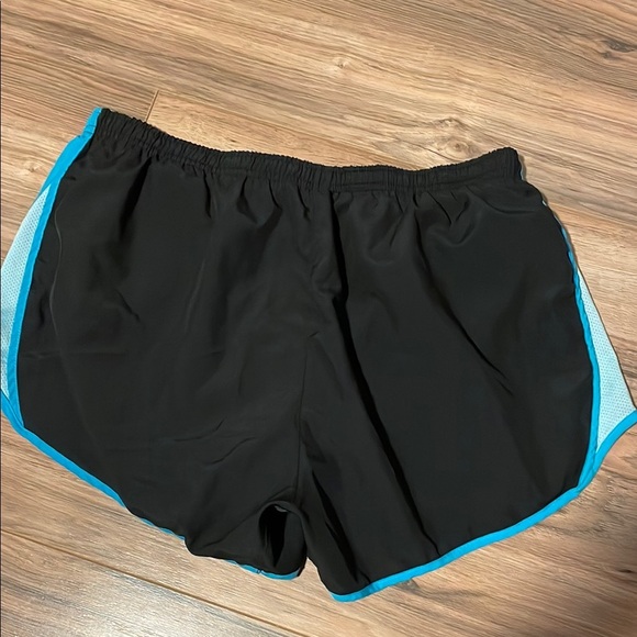 Nike Black and Teal Running Shorts - Picture 2 of 3